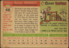1955 Topps Bob Kennedy #48 Baltimore Orioles Fair — Example A back of card