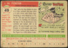 1955 Topps J.W. Porter #49 Detroit Tigers Fair Example A back of card