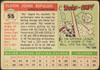 1955 Topps Rip Repulski #55 St. Louis Cardinals Fair — Example A back of card