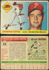 1955 Topps Thornton Kipper #62 Philadelphia Phillies Fair — Example B front and back of card