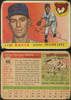 1955 Topps Jim Davis #68 Chicago Cubs RC Low Grade - Creases — Example B front and back of card