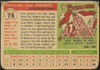 1955 Topps Sandy Amoros #75 Brooklyn Dodgers RC Low Grade - Creases — Example B back of card