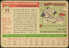 1955 Topps Arnie Portocarrero #77 Kansas City Athletics Fair Example A back of card