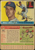 1955 Topps Milt Bolling #91 Boston Red Sox Fair Example A front and back of card