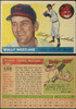 1955 Topps Wally Westlake #102 Cleveland Indians Low Grade - Creases — Example A front and back of card