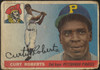 1955 Topps Curt Roberts #107 Pittsburgh Pirates Low Grade - Creases — Example A front of card