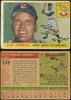 1955 Topps Gus Zernial #110 Kansas City Athletics Low Grade - Creases — Example A front and back of card