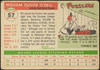 1955 Topps Billy O'Dell #57 Baltimore Orioles Fair Example A back of card