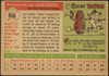 1955 Topps Ray Jablonski #56 Cincinnati Redlegs Fair Example B back of card