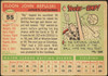 1955 Topps Rip Repulski #55 St. Louis Cardinals Fair — Example B back of card