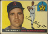 1955 Topps Tom Wright #141 Washington Senators Fair — Example A front of card