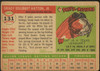 1955 Topps Grady Hatton #131 Boston Red Sox Low Grade - Creases Example B back of card
