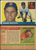 1955 Topps Grady Hatton #131 Boston Red Sox Low Grade - Creases Example B front and back of card
