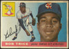 1955 Topps Bob Trice #132 Kansas City Athletics Low Grade - Creases — Example B front of card