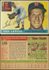 1955 Topps Ted Lepcio #128 Boston Red Sox Low Grade - Creases front and back of card