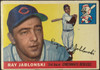 1955 Topps Ray Jablonski #56 Cincinnati Redlegs Fair — Example C front of card