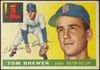 1955 Topps Tom Brewer #83 Boston Red Sox RC Fair front of card