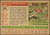 1955 Topps Preston Ward #95 Pittsburgh Pirates Fair Example B back of card