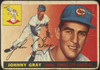 1955 Topps Johnny Gray #101 Kansas City Athletics Low Grade - Creases Example B front of card