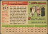 1955 Topps Curt Roberts #107 Pittsburgh Pirates Low Grade - Creases Example B back of card