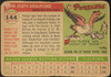 1955 Topps Joey Amalfitano #144 New York Giants Fair Example A back of card