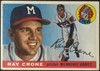 1955 Topps Ray Crone #149 Milwaukee Braves Low Grade - Creases Example B front of card