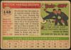 1955 Topps Hal Brown #148 Boston Red Sox Fair Example B back of card