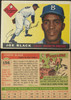 1955 Topps Joe Black #156 Brooklyn Dodgers Fair — Example B front and back of card