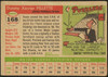 1955 Topps Duane Pillette #168 Baltimore Orioles High Number Fair back of card