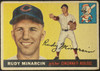 1955 Topps Rudy Minarcin #174 Cincinnati Redlegs High Number Fair front of card