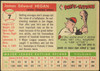 1955 Topps Jim Hegan #7 Cleveland Indians Fair Example B back of card