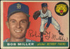 1955 Topps Bob Miller #9 Detroit Tigers Low Grade - Creases — Example B front of card