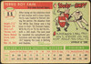 1955 Topps Ferris Fain #11 Detroit Tigers Fair Example C back of card