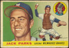 1955 Topps Jack Parks #23 Milwaukee Braves Fair Example A front of card