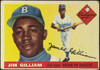 1955 Topps Jim Gilliam #5 Brooklyn Dodgers Low Grade - Creases Example B front of card