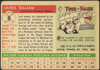 1955 Topps Jim Gilliam #5 Brooklyn Dodgers Low Grade - Creases Example B back of card