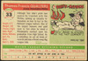 1955 Topps Tom Qualters #33 Philadelphia Phillies Fair — Example C back of card