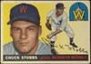 1955 Topps Chuck Stobbs #41 Washington Senators Fair Example B front of card