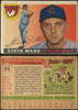 1955 Topps Steve Bilko #93 Chicago Cubs Fair — Example B front and back of card