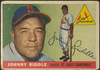 1955 Topps Johnny Riddle #98 St. Louis Cardinals Fair — Example B front of card