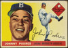 1955 Topps Johnny Podres #25 Brooklyn Dodgers Low Grade - Creases Example B front of card