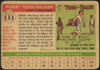 1955 Topps Bob Milliken #111 Brooklyn Dodgers Low Grade - Creases back of card
