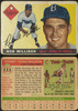 1955 Topps Bob Milliken #111 Brooklyn Dodgers Low Grade - Creases front and back of card