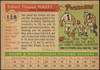 1955 Topps Bob Purkey #118 Pittsburgh Pirates Fair Example C back of card