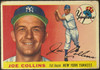 1955 Topps Joe Collins #63 New York Yankees Low Grade - Creases Example B front of card