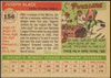 1955 Topps Joe Black #156 Brooklyn Dodgers Fair Example C back of card