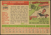 1955 Topps Hank Bauer #166 New York Yankees High Number Fair — Example B back of card