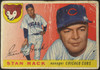 1955 Topps Stan Hack #6 Chicago Cubs Low Grade - Creases — Example D front of card