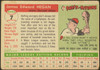1955 Topps Jim Hegan #7 Cleveland Indians Fair — Example C back of card