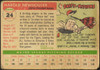 1955 Topps Hal Newhouser #24 Cleveland Indians Fair Example C back of card